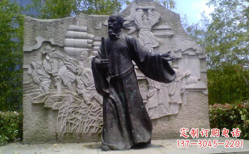 泰安铜雕古代名人雕塑