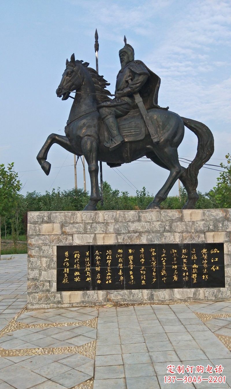 泰安铜雕古代名人岳飞
