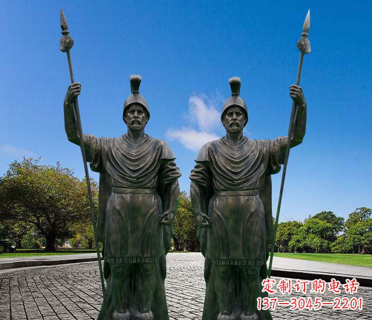 泰安铜雕古罗马战士人物