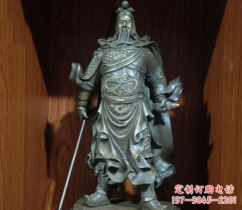 泰安铜雕关公人物雕塑
