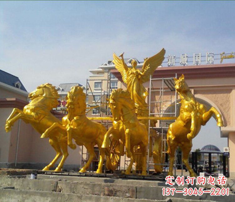 泰安铜雕广场阿波罗战马雕塑