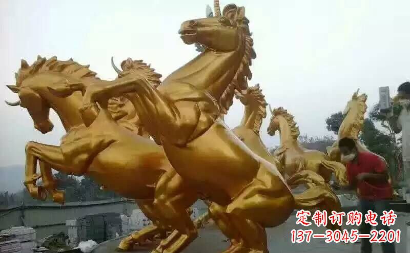 泰安铜雕广场飞马雕塑