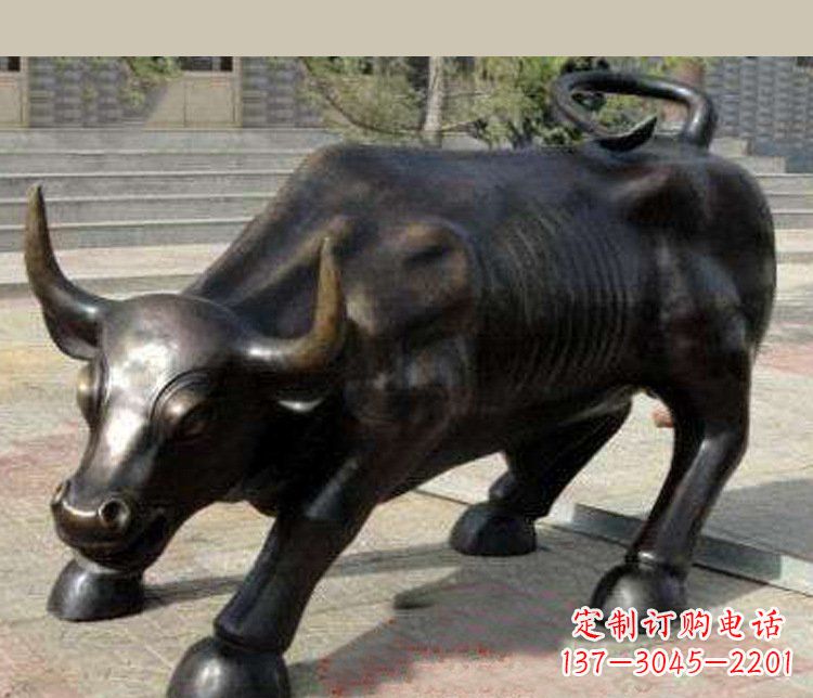 泰安铜雕广场华尔街动物牛