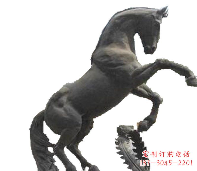 泰安铜雕广场街道景观摆件动物马雕塑