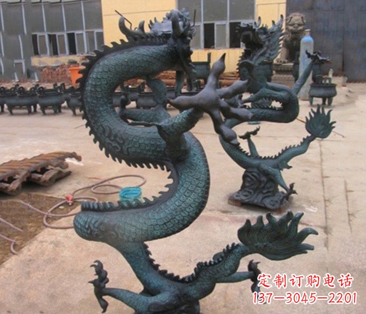 泰安铜雕户外装饰神龙雕塑摆件