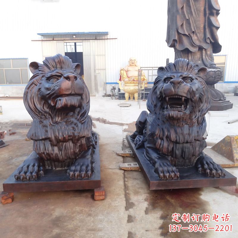 泰安铜雕汇丰狮子雕塑