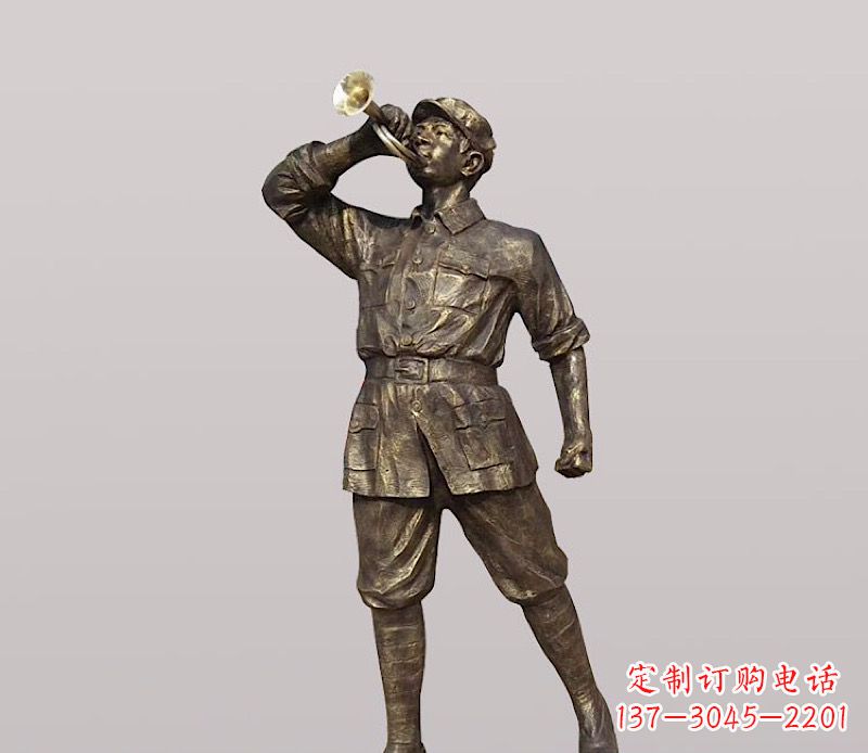 泰安铜雕解放军战士