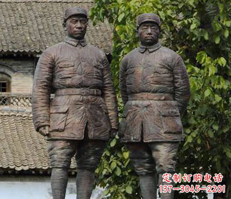 泰安铜雕解放军战士人物雕塑