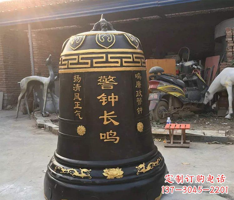 泰安铜雕警钟长鸣寺庙雕塑