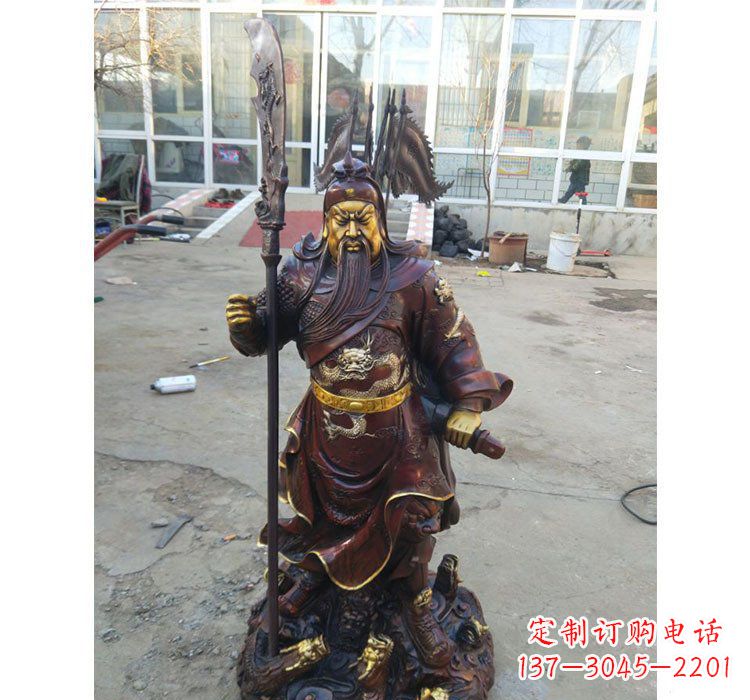 泰安铜雕九龙关公