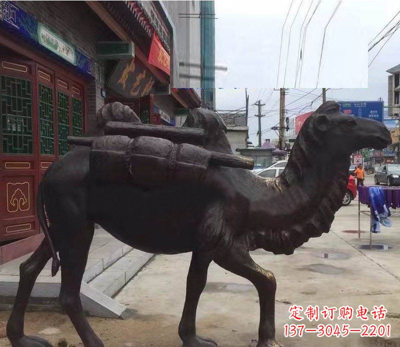 泰安铜雕骆驼公园动物雕塑