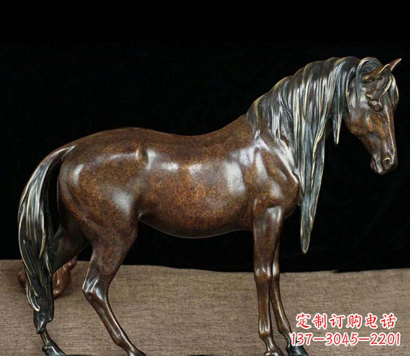 泰安铜雕马公园动物摆件