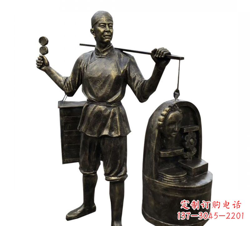 泰安铜雕卖货郎