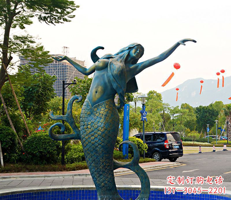 泰安铜雕美人鱼
