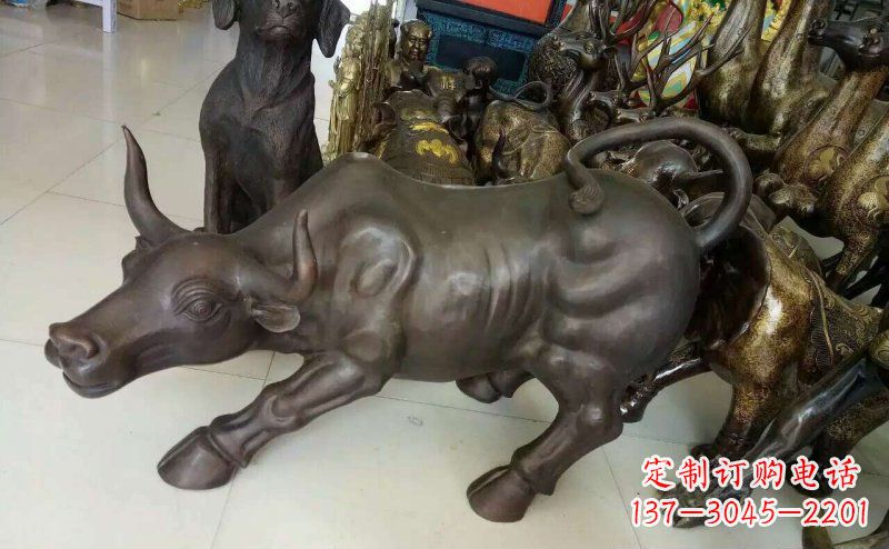 泰安铜雕牛广场动物景观摆件 (5)