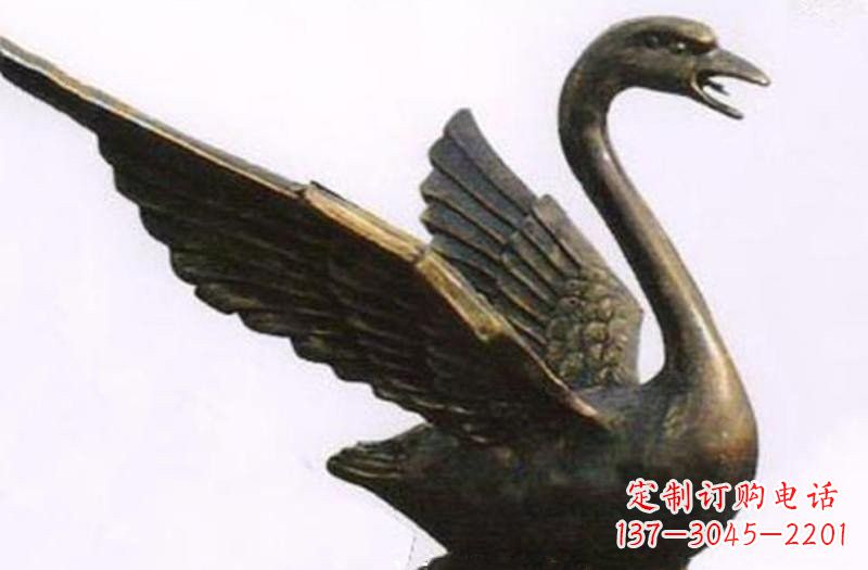 泰安铜雕喷水天鹅公园动物雕塑