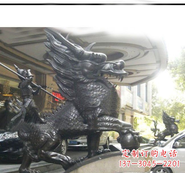 泰安铜雕麒麟公司门口神兽雕塑