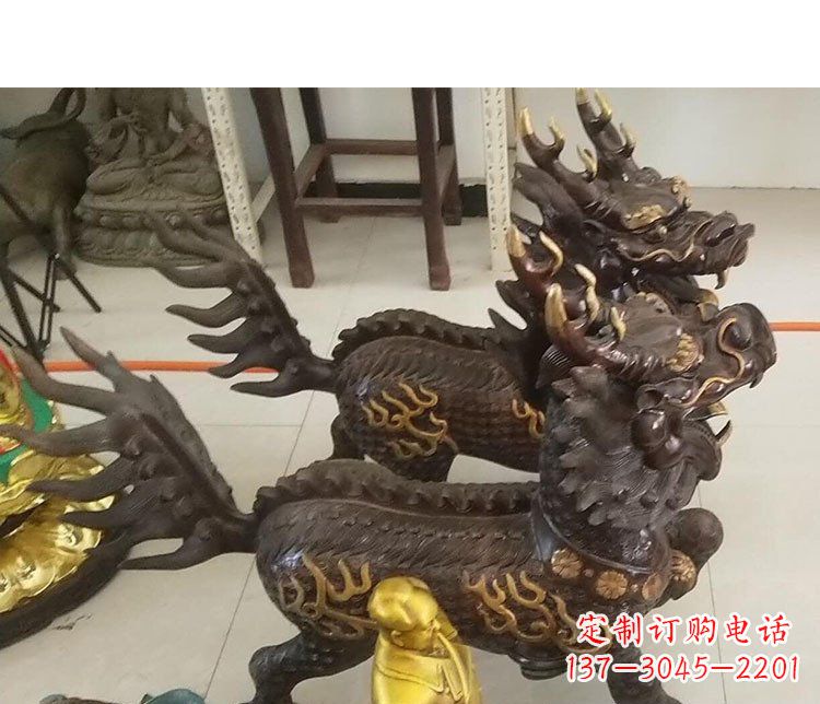 泰安铜雕麒麟招财雕塑