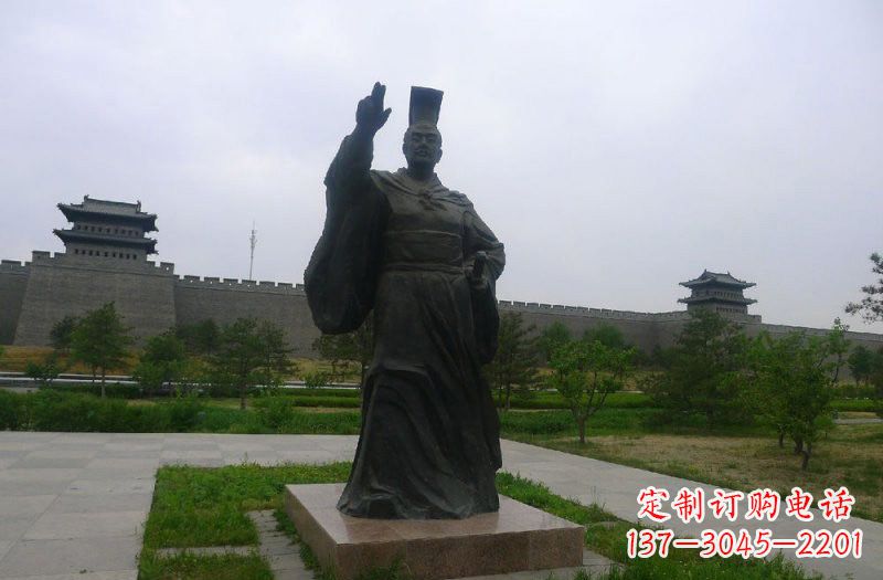 泰安铜雕秦始皇古代名人雕塑