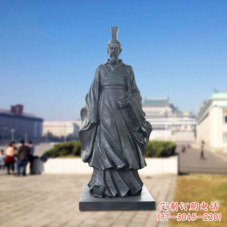 泰安铜雕屈原塑像