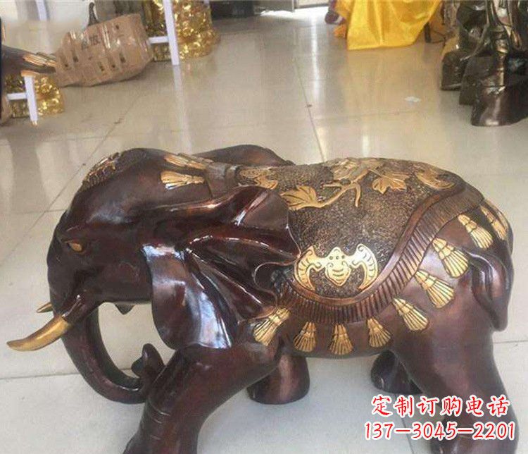 泰安铜雕室内装饰小象雕塑摆件