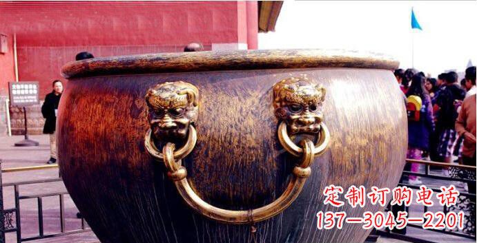 泰安铜雕水缸寺庙景观雕塑