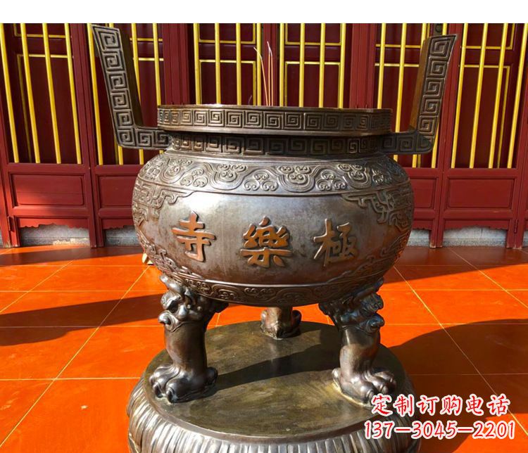 泰安铜雕寺庙景观香炉
