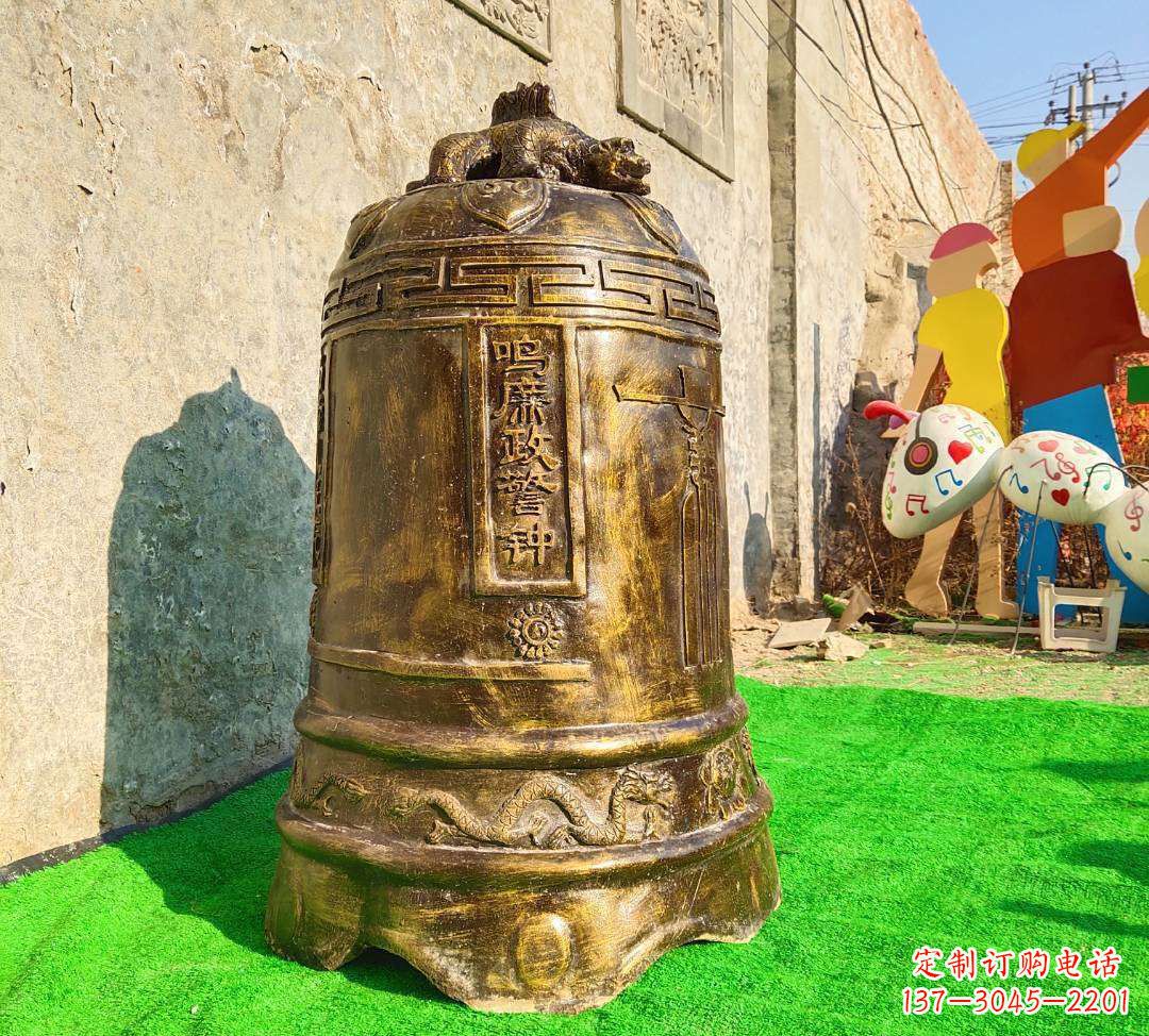 泰安铜雕寺庙警钟雕塑摆件