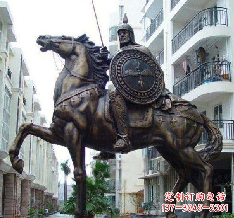 泰安铜雕西方骑马的人物
