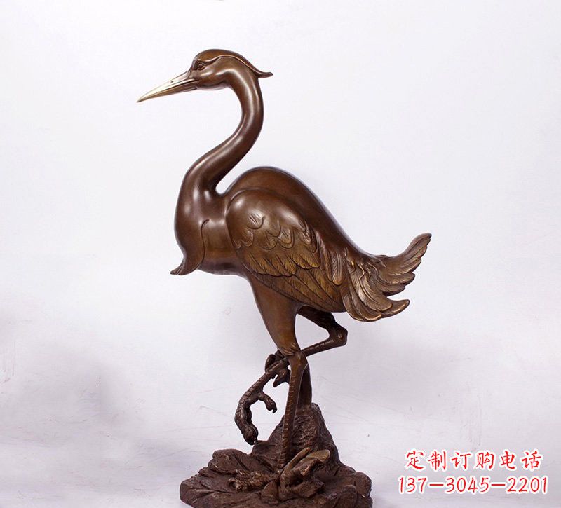 泰安铜雕仙鹤动物雕塑