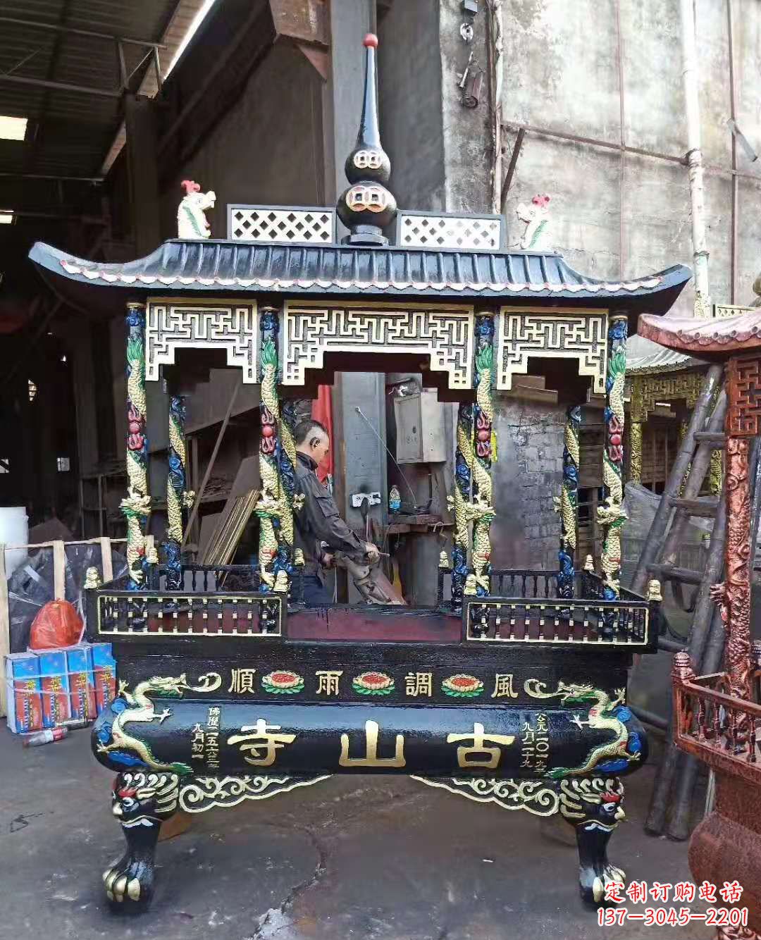泰安铜雕香炉寺庙景观雕塑