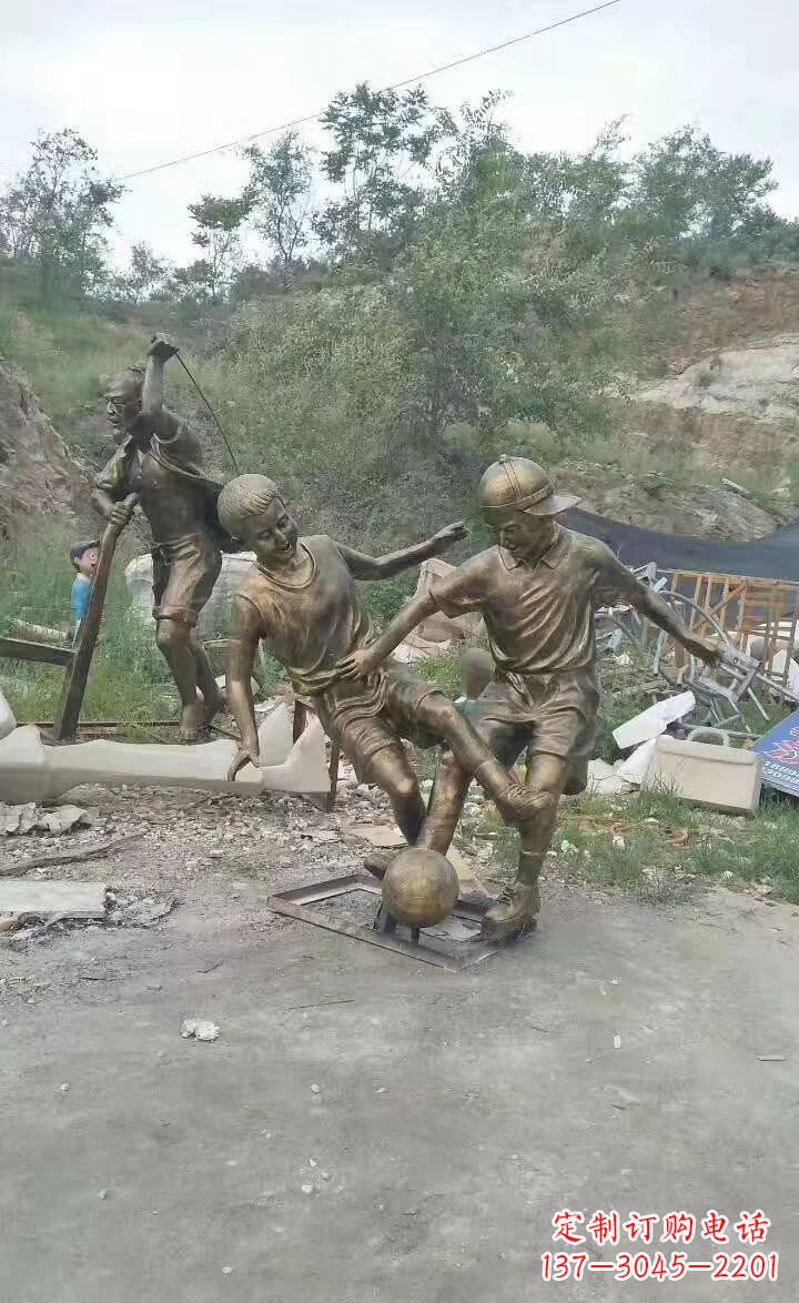 泰安铜雕小孩童趣人物雕塑