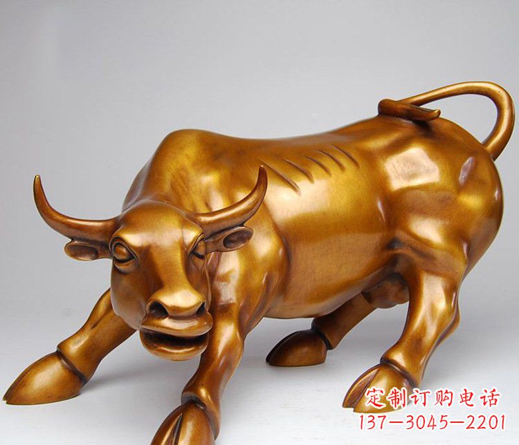 泰安铜雕小区动物牛摆件 (2)