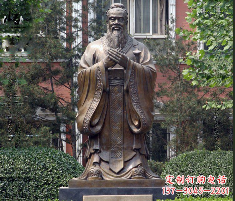 泰安铜雕学校孔子圣人雕塑摆件 (2)