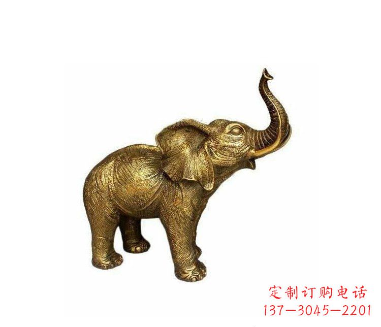 泰安铜雕园林动物小象雕塑