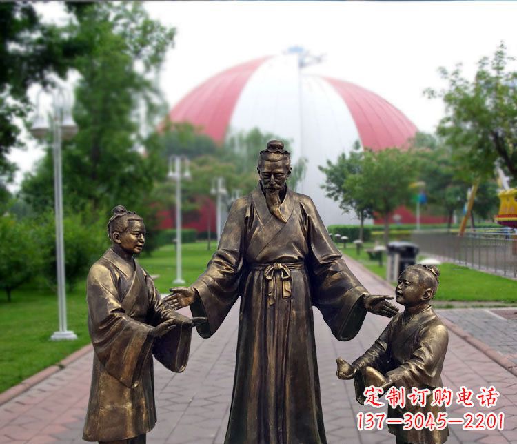 泰安铜雕园林孔融让梨