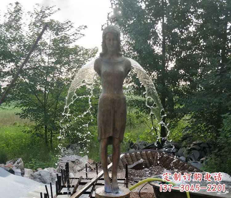 泰安铜雕园林天使雕塑摆件