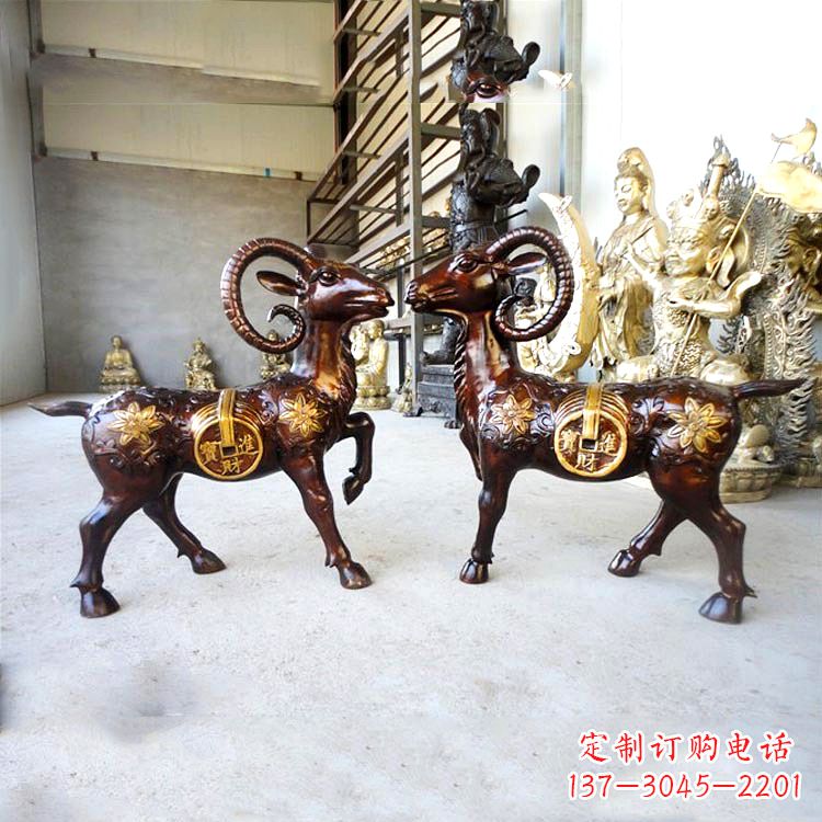 泰安铜雕招财山羊