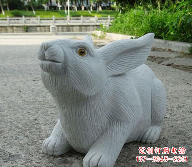 泰安兔子石雕公园景观雕塑