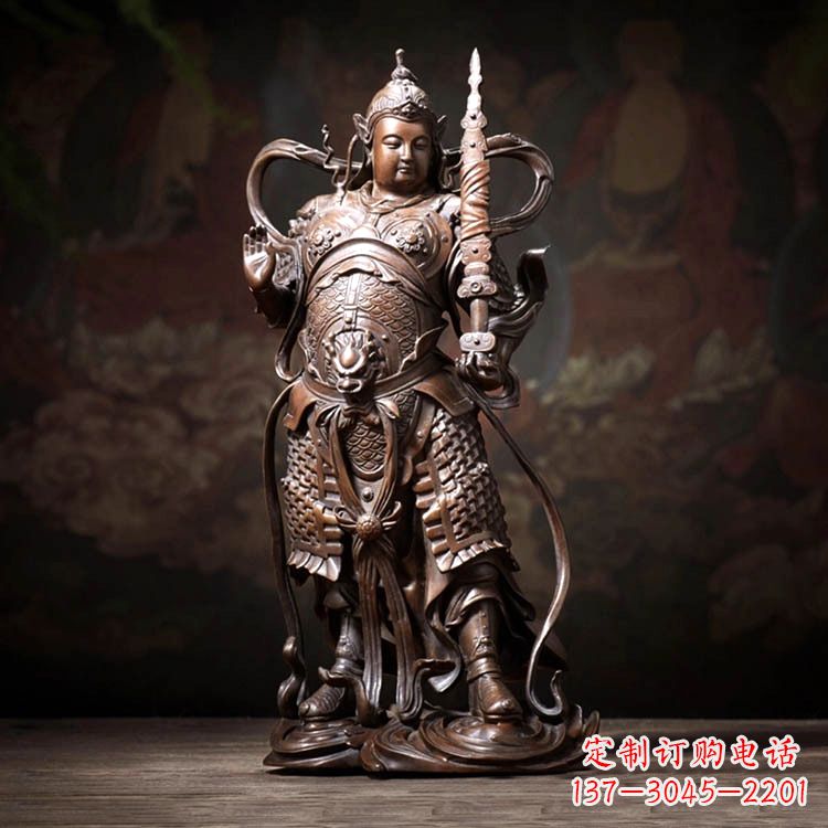 泰安托塔李靖天王铜雕