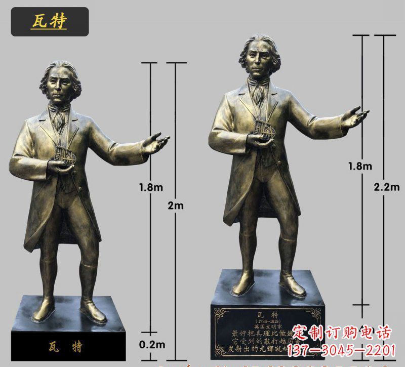 泰安瓦特铜雕像