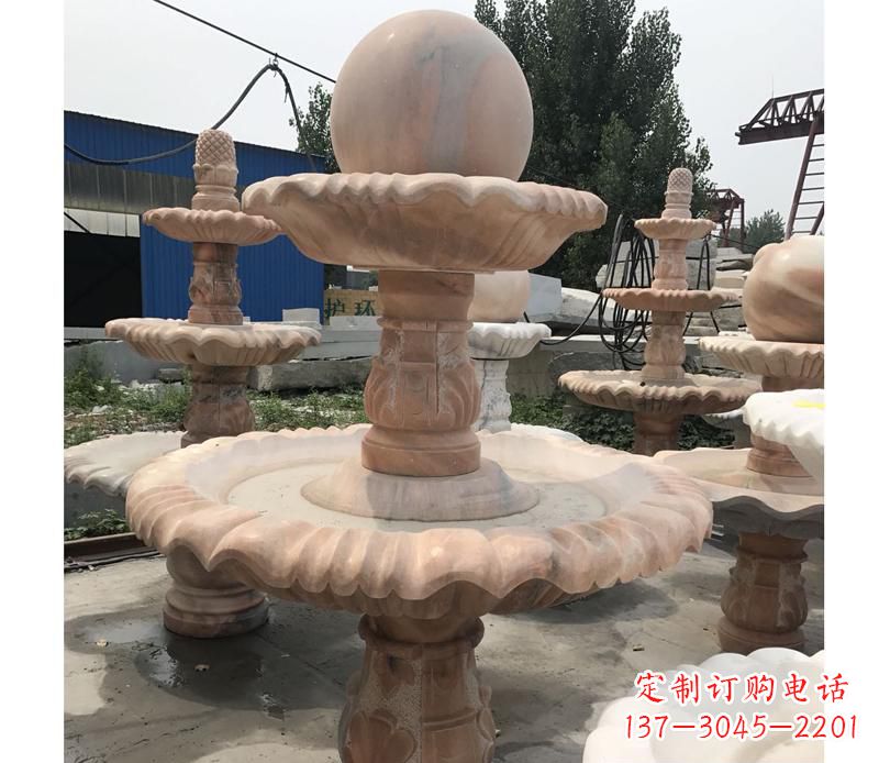 泰安晚霞红景观风水球雕塑