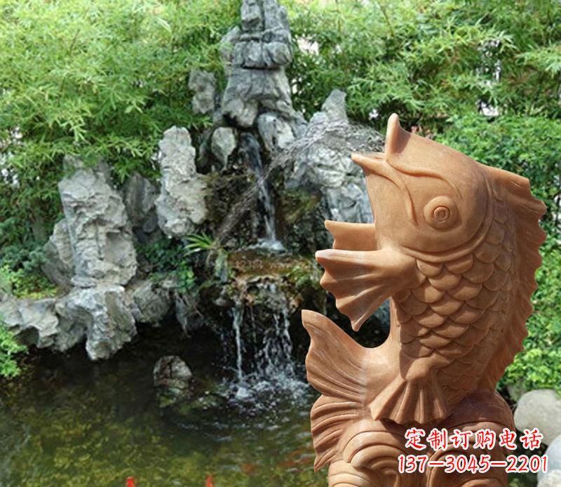 泰安晚霞红鲤鱼喷泉