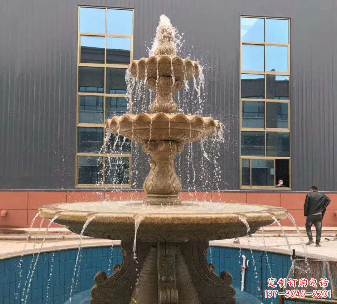 泰安晚霞红三层音乐喷泉