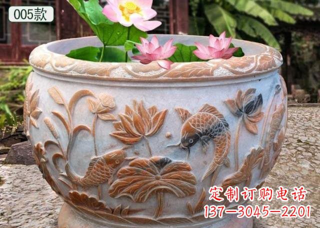 泰安晚霞红水缸鱼缸雕塑