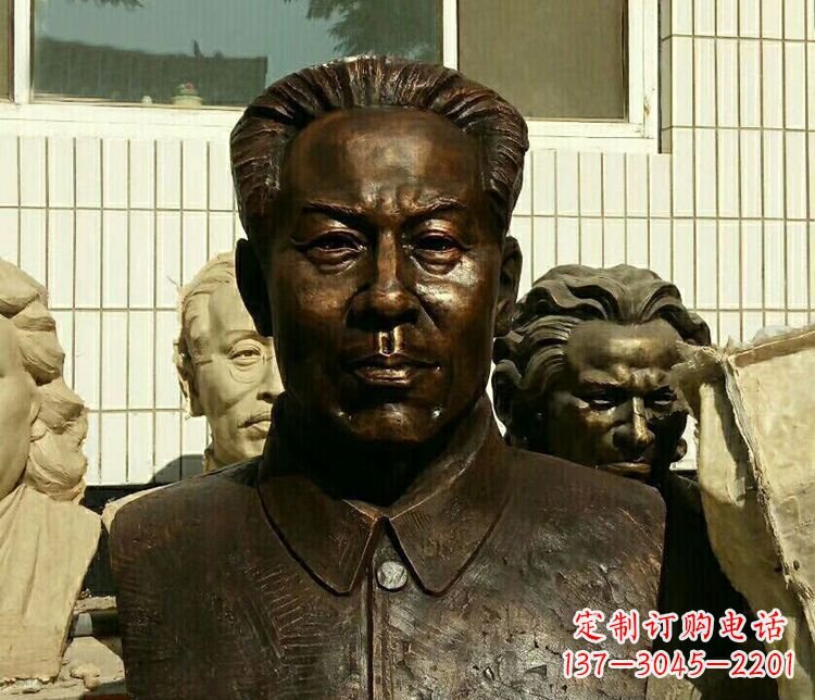 泰安伟人刘少奇胸像铜雕