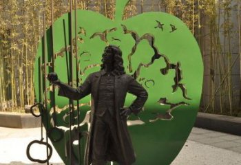 泰安牛顿公园铜雕，艺术品升华人物形象