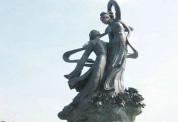 泰安铸就爱情经典，中领雕塑定制牛郎织女广场雕塑