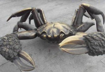 泰安中领雕塑以传统工艺出品的螃蟹铜雕，是杰出…