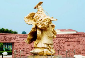 泰安中领雕塑：秦始皇鎏金铜雕塑像